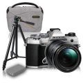 OM System OM-5 Silver Body w/ 14-150mm Lens CS Camera w/ Bonus Battery, Bag & Tripod