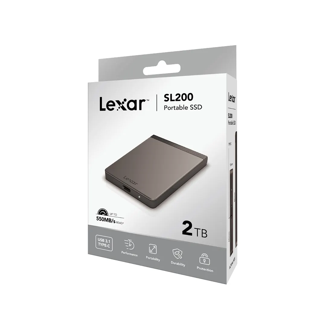 Image of Lexar SL200 Portable Solid State Drive 2TB SSD up to 500MB/s read