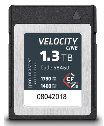 Image of ProMaster CFexpress Type B 1.3TB Velocity CINE 1400MB/s write speed & 1780MB/s Read sp