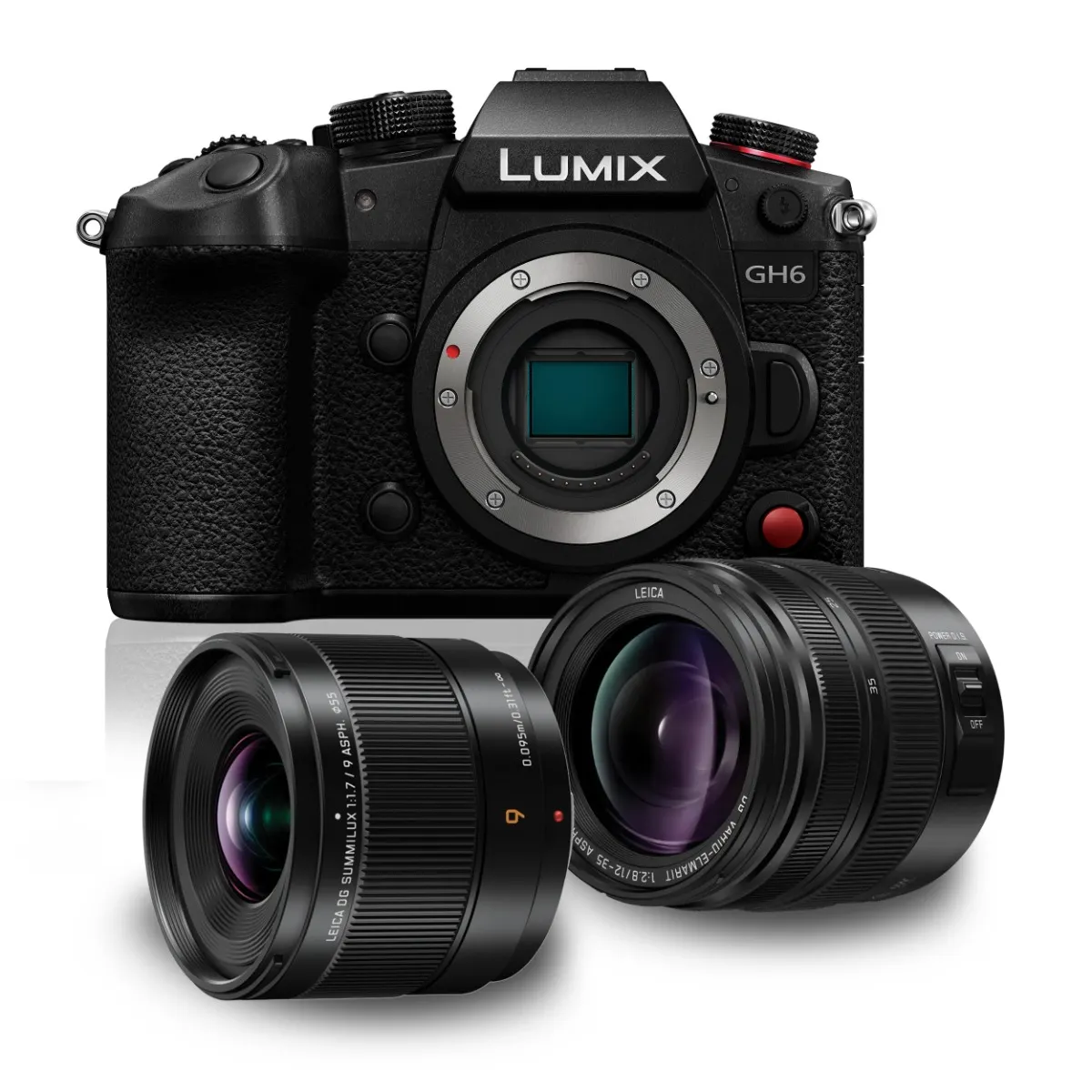 Image of Panasonic GH6 Body w/ Leica 12-35mm f/2.8 Power OIS Lens CSC w/Bonus Leica 9mm Lens
