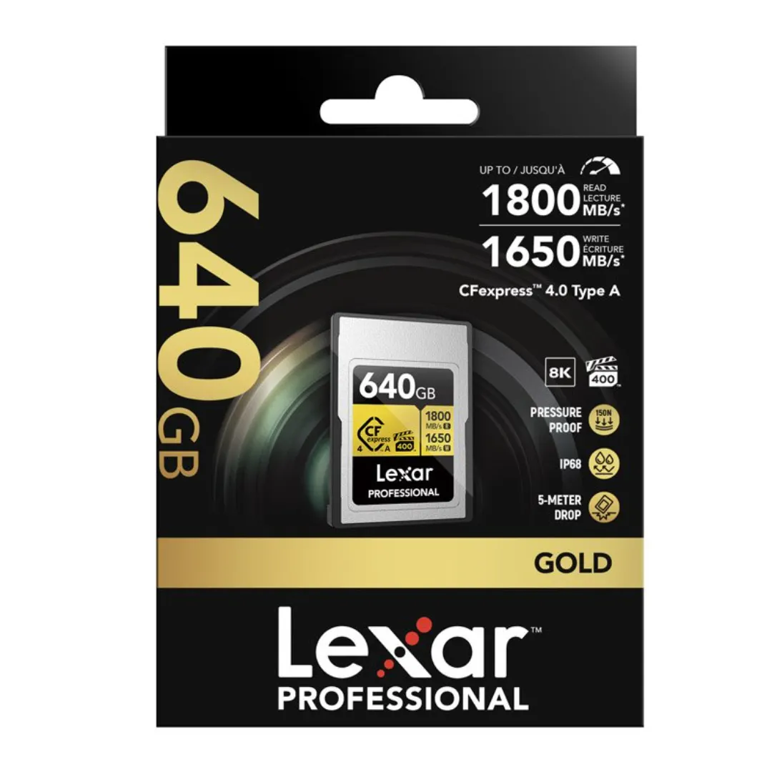 Lexar Professional GOLD CFexpress 4.0 Type A Card Capacity: 640GB