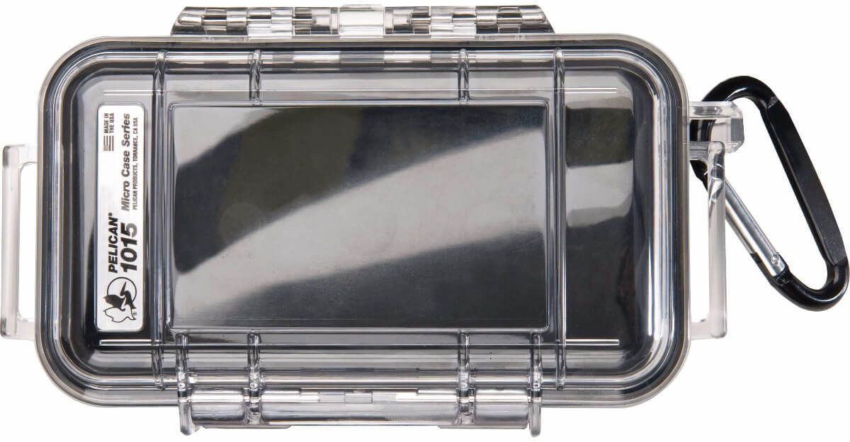 Image of Pelican 1015 Micro Clear Case - Black with Black Liner