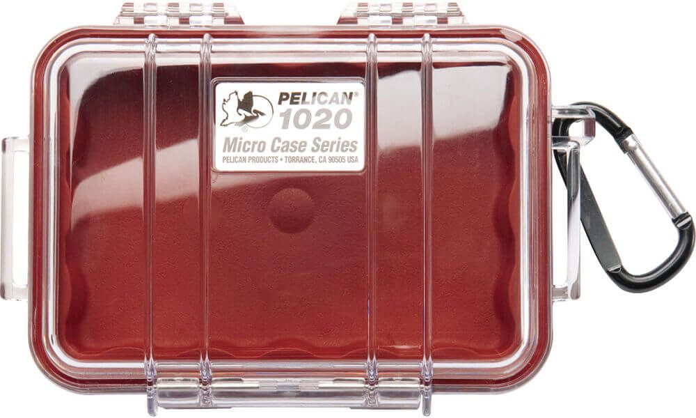 Image of Pelican 1020 Micro Clear Case - Red with Red Liner