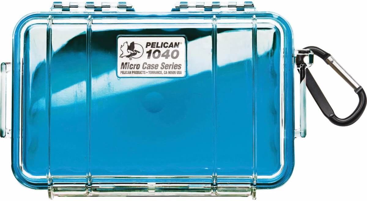 Image of Pelican 1040 Micro Clear Case - Blue with Blue Liner
