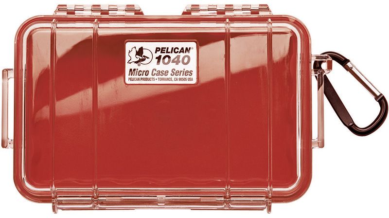 Image of Pelican 1040 Micro Clear Case - Red with Red Liner