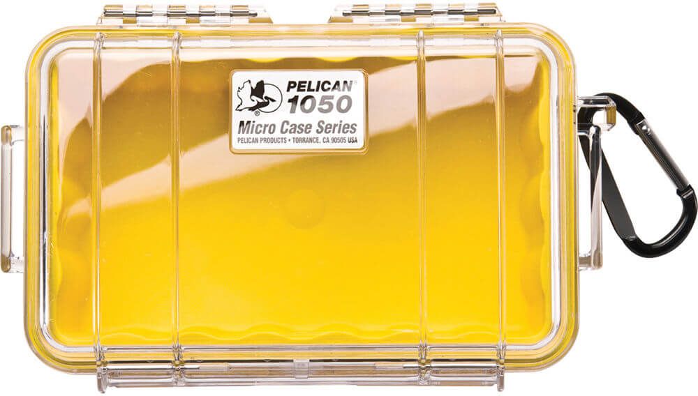 Image of Pelican 1050 Micro Clear Case with Yellow Liner