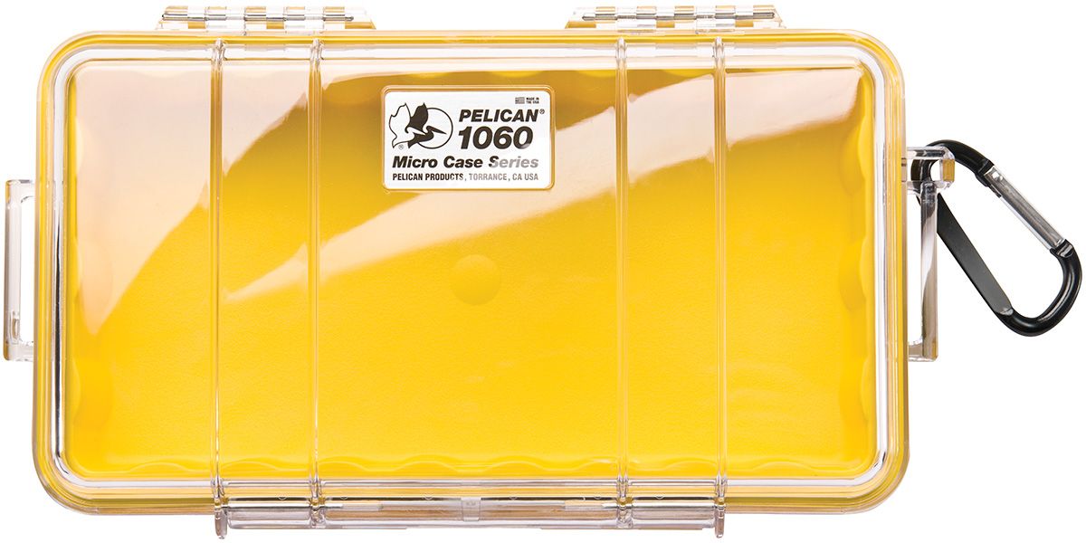 Image of Pelican 1060 Micro Clear Case with Yellow Liner