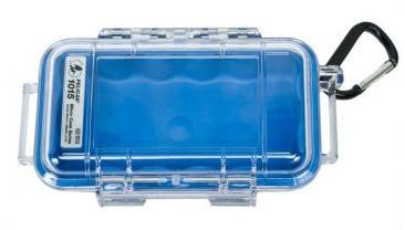 Image of Pelican 1015 Micro Clear Case - Blue with Blue Liner