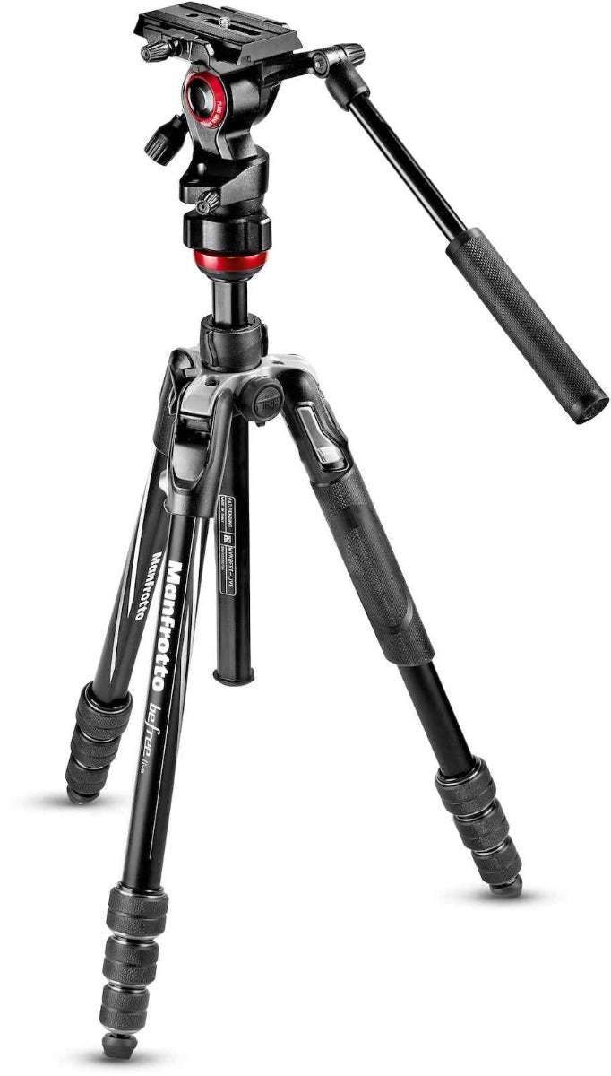 Image of Manfrotto Befree LIVE Video - Twist Lock Tripod with Fluid Video Head & Bag