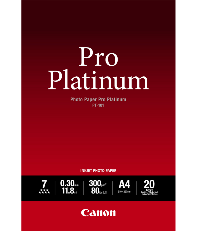 Canon 20 Sheets A2 300gsm Photo Paper Pro Platinum