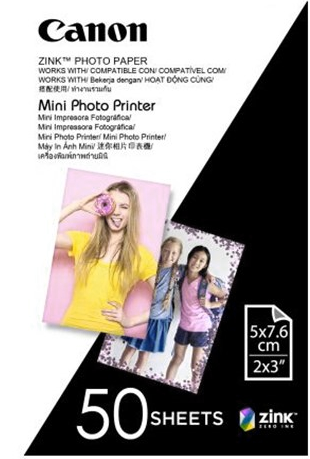 Image of Canon Zink Mini Photo Printer Paper - 50 Sheets MP-PP50