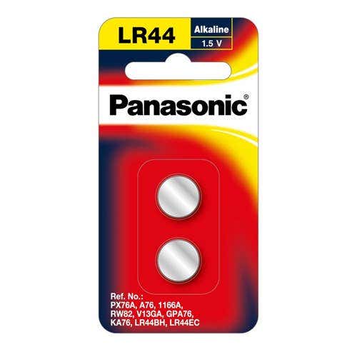 Image of Panasonic LR44 Button Cell Alkaline Battery 2Pk