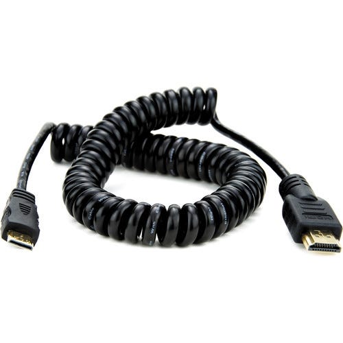 Image of Atomos Mini-HDMI to Full HDMI Coiled Cable (30cm-45cm)
