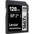 Lexar Professional 1667x SDXC 128GB - 250MB/s V60 UHS-II U3 Memory Card