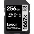Lexar Professional 1667x SDXC 256GB - 250MB/s V60 UHS-II U3 Memory Card