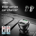 Car Charger Remax 2 USB Port Strong Heat Dissipation Universal Adapter Silver