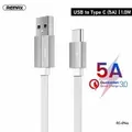 Phone Cable Remax Type C Braided Fast Charging &Transmission Cord White 5A 1M