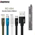 Phone Cable Remax Lightning Braided Fast Charging & Transmission Cord Black 1M