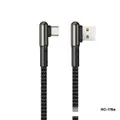 Phone Charging Cable Type-C Remax Block-Free Gaming for Samsung Android Black