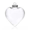 5 Pack of Heart 8cm glass memory bauble table tree centrepice personal wedding party theme advent message 8x7x3cm