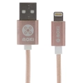 Moki 90cm Braided USB/Lightning MFI-Certified Charging Cable for iPhone Rose GD