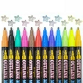 Ozoffer 24pcs Outline Marker Pen Set Painting Art Color Multicolored Super Squiggles
