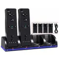 4x Rechargeable Battery Pack & Wii Controller Charger Dock Station for Nintendo