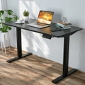 Adjustable Height Electric Standing Desk Ergonomic Stand Up Desk Motorised Sit Stand Desk 120cm Splice Board Black Matte Frame/Black Matte Table Top