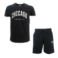 Men's Casual Crew Neck T-shirt & Shorts Set Short Sleeve Tee - CHICAGO