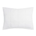 Linen Quilted Pillow Sham Ivory