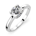 Solitaire Ring Crystal Embellished With SWAROVSKI Crystals