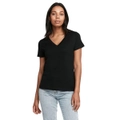 2 X Bonds Womens Originals Light Weight V Tee Cotton Tshirt Black