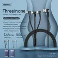 3 in 1 Phone Fast Charging Cable REMAX RC-167th For IPhone Type-C Micro USB Black/Silver