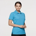 CONNECT - Plain Ladies Pique Knit Stretch Polo Shirt