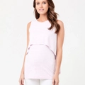 Ripe Maternity Stripe Swing Back Nursing Tank - Lilac