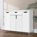 Artiss Shoe Cabinet Storage 120cm Organiser Cupboard w/ Drawer - White
