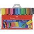 FABER-CASTELL Connector Pen Assorted Wallet of 20