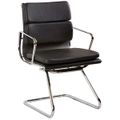 FLASH VISITOR Executive Chair BLACK LEATHER