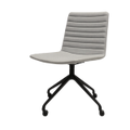 RAPIDLINE PIXEL VISITOR CHAIR 4 Star Swivel Base With Castors Light Grey Fabric Upholstery