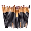 Makeup Brush Set 20 Pcs Premium Synthetic Foundation Powder Concealers Eye shadows Blush - Black