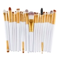Makeup Brush Set 20 Pcs Premium Synthetic Foundation Powder Concealers Eye shadows Blush - White
