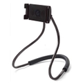 Universal Adjustable Phone Neck Stand Hanging on Neck Cell Phone Mount, Flexible Lazy Bracket DIY Free Rotating - Black