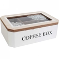 French Country Coffee Pods Box Rectangle White Mandala Holder