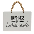 Country Farmhouse White Happiness is Homemade Wooden Sign
