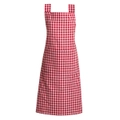 French Country Styled Gingham Check Kitchen Apron RED Adult