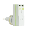 Korjo Europe 2 x USB Travel Adaptor Plug For Italy And Switzerland US 2X2EUIS
