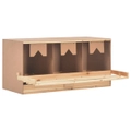 Chicken Laying Nest 3 Compartments 96x40x45 cm Solid Pine Wood vidaXL