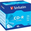 VERBATIM VCDR-10P 10Pk CD-R Jewel Case 52X 80Min / 700Mb Compatible With Leading CD-R Drive