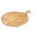 Davis & Waddell Provence Serving Board Round Wooden Chopping Cheese Platter Paddle Board