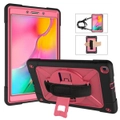 Catzon C-Robot Tablet Case Rugged Heavy Duty Shockproof Stand Cover For Samsung Galaxy Tab A 8.0 T290/T295(2019)-Black&RoseRed